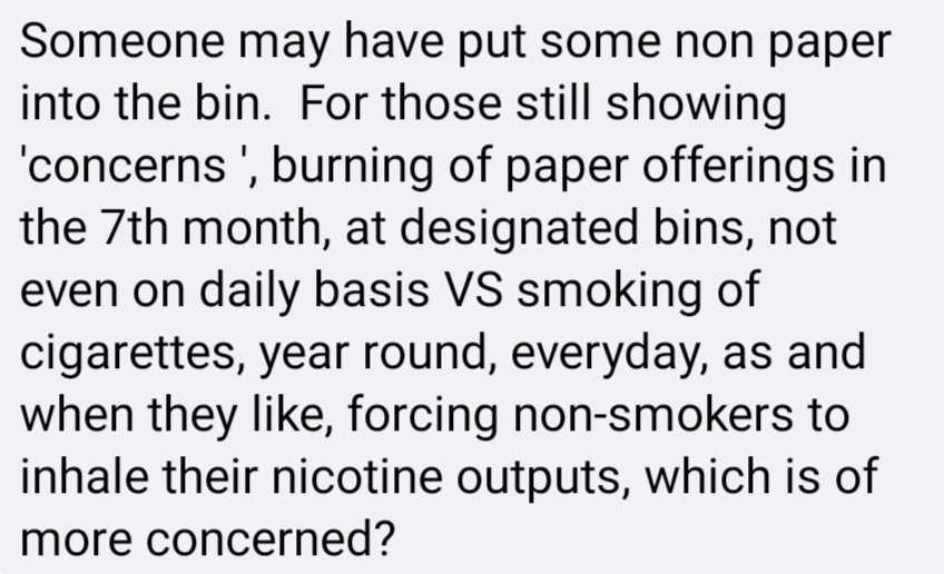 Netizen comment on Facebook.