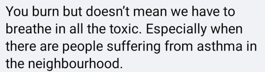 Netizen comment on Facebook.