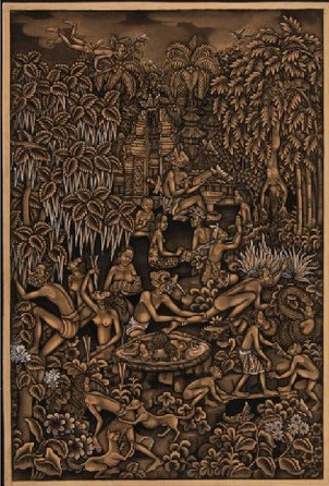 A painting of the Pita Maha art movement from Bali, by I Made Windoe. Inventory Number TM-3525-64. (National Museum of World Cultures, Netherlands)