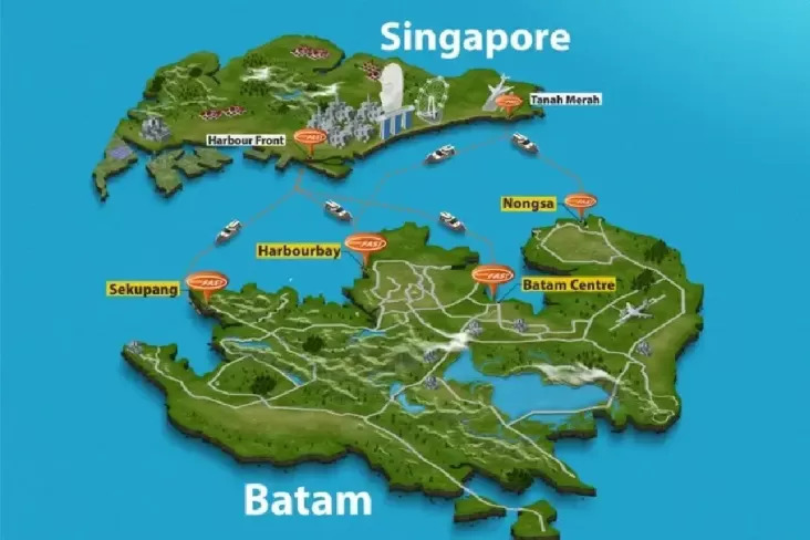 The distance between Batam and Singapore is actually considered close. (Photo: Ticket.com)