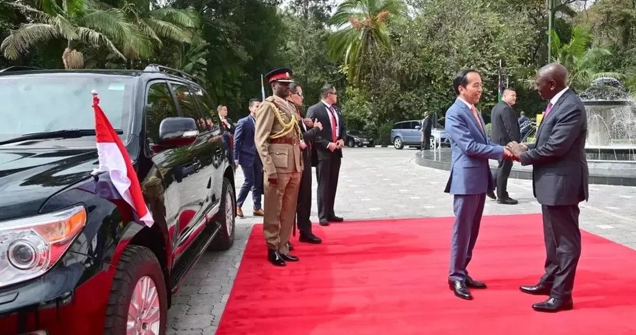 Indonesian President Joko Widodo and Kenyan President William Ruto met at the State House, Kenya, on Monday, August 21, 2023.