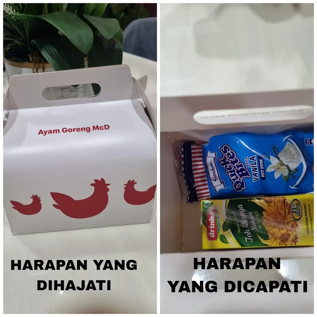 It's a McDonald box but the inside was not. (Photo: Facebook/Abdul Muiez)
