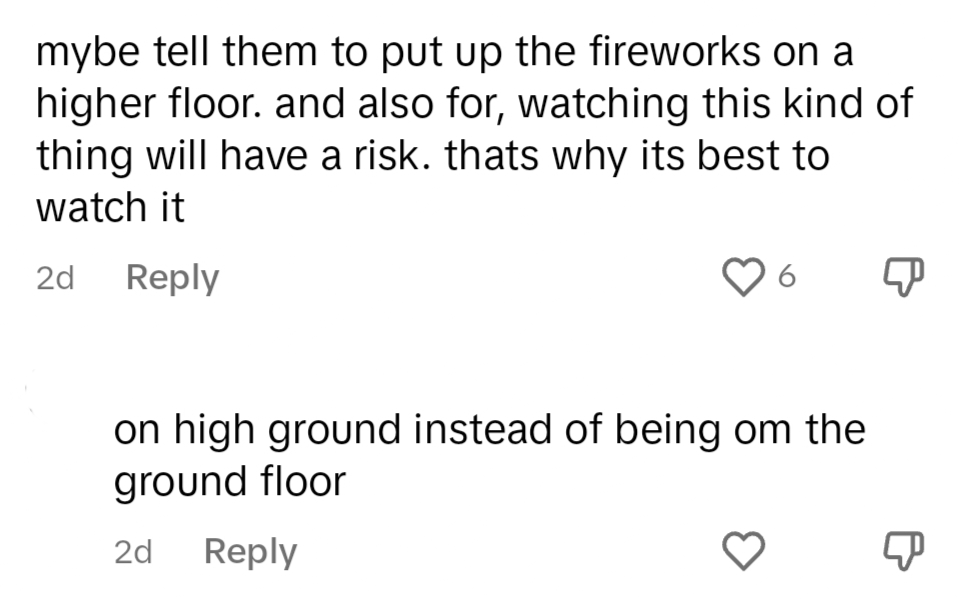 Netizens comment on TikTok.