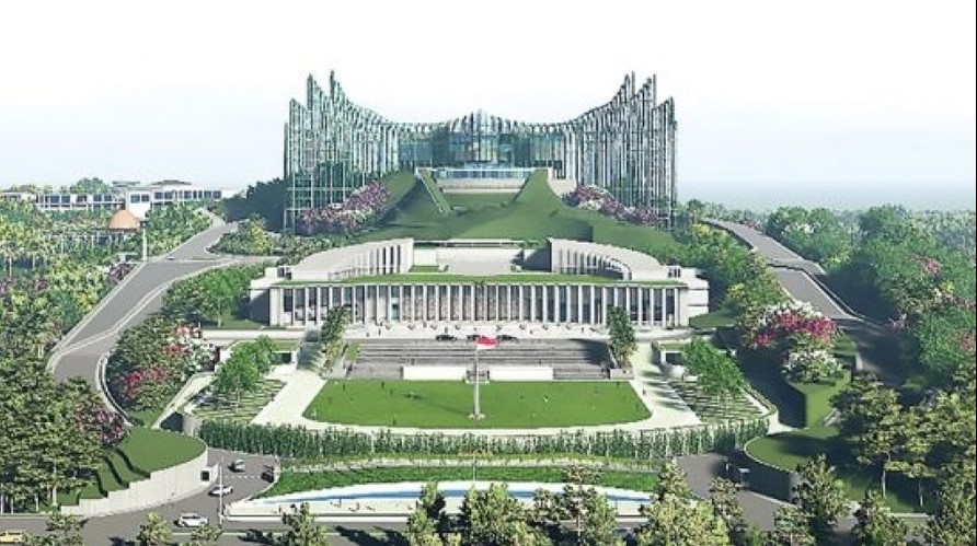Illustration of the design of the Presidential Palace to be built in IKN East Kalimantan.
