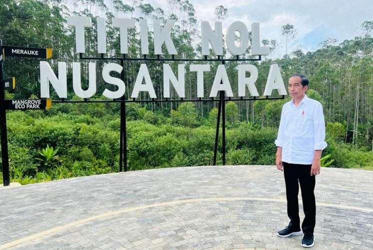President Joko Widodo inspects the new capital city project, IKN.