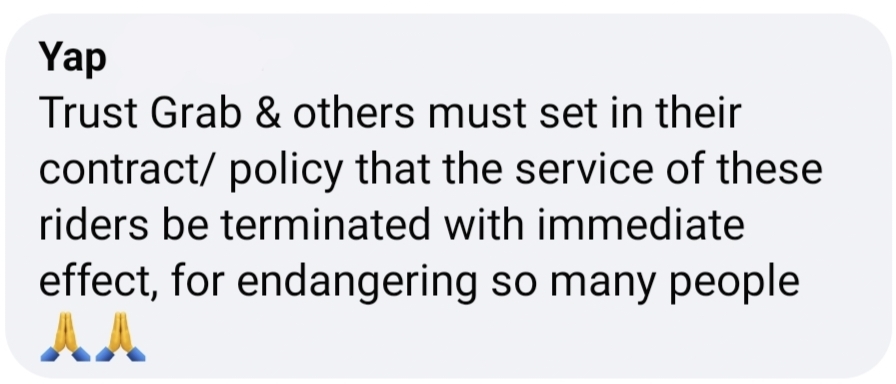 Netizen comment on Facebook.