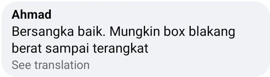 Netizen comment on Facebook.