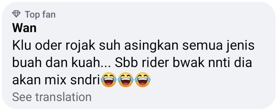 Netizen comment on Facebook.
