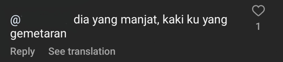 netizen comment on Instagram