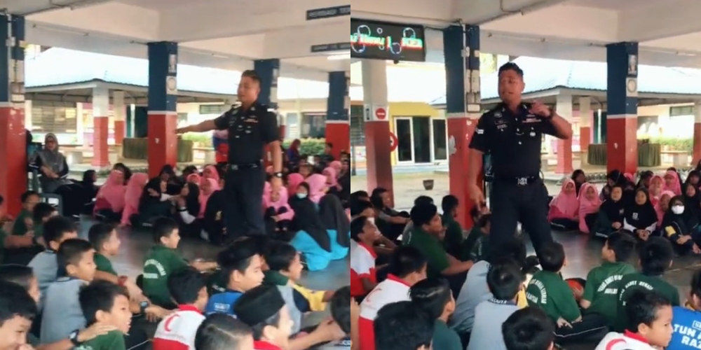 Netizens praise Malaysian police officer's approach to instill unity in school children