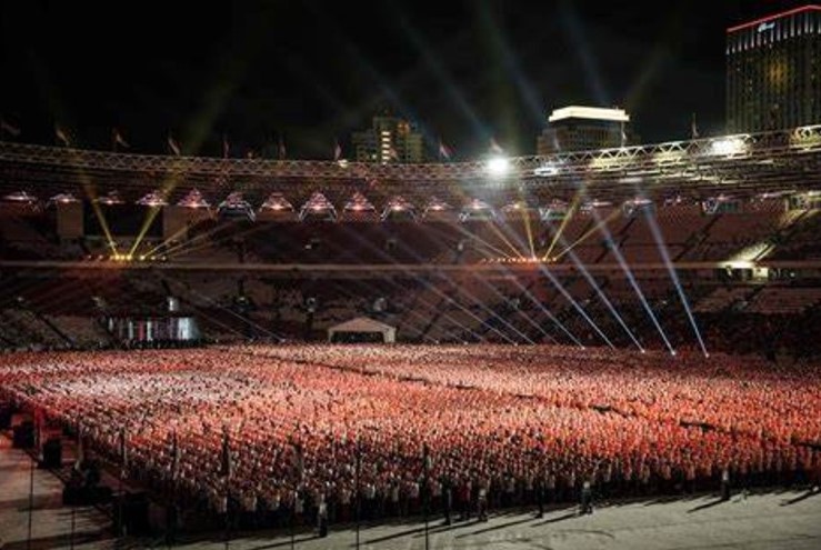 'The Largest Angklung Ensemble in the World' held at Gelora Bung Karno Stadium (GBK), August 5, 2023.