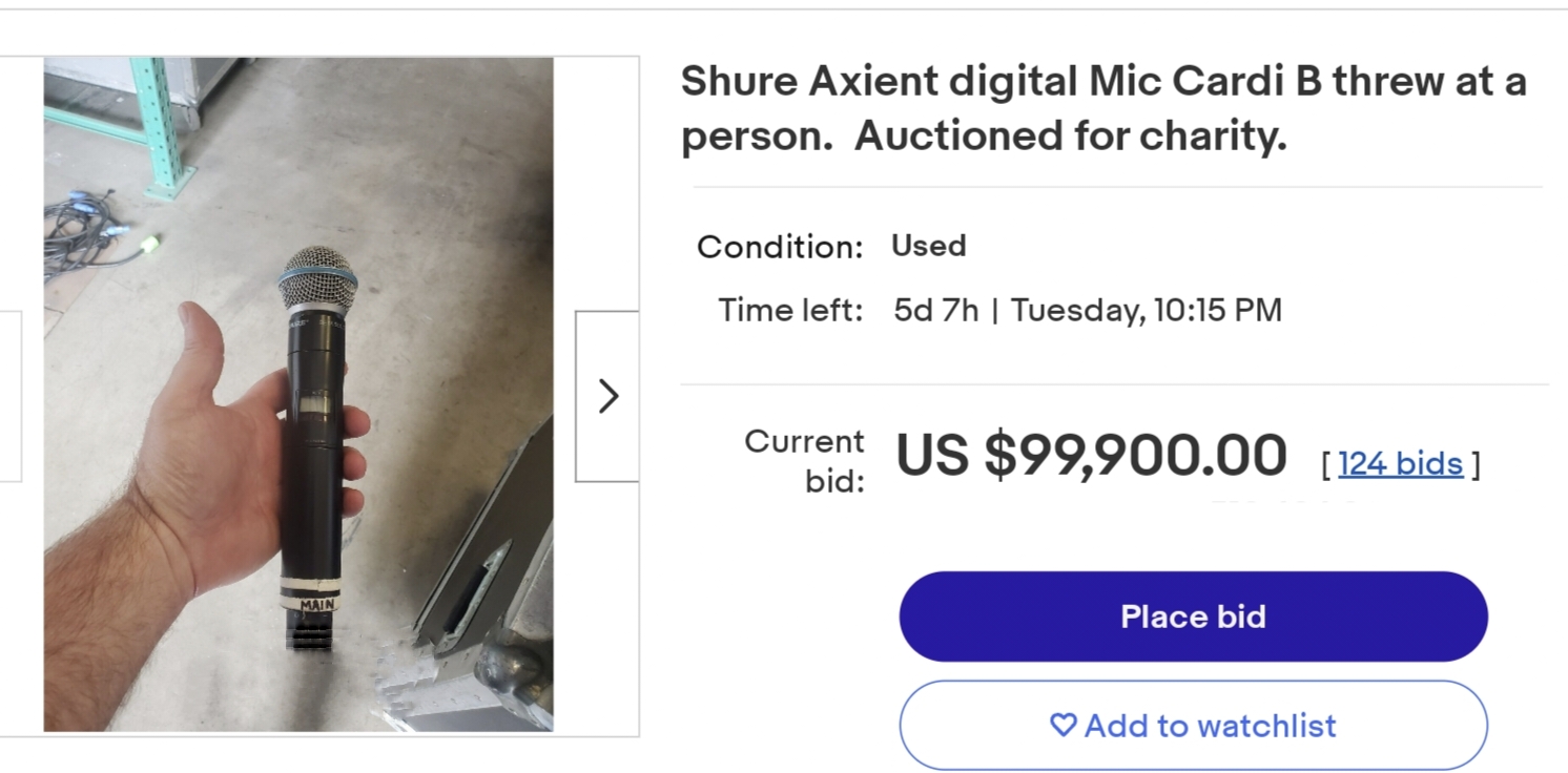 Cardi B's mic auction (Photo: eBay)