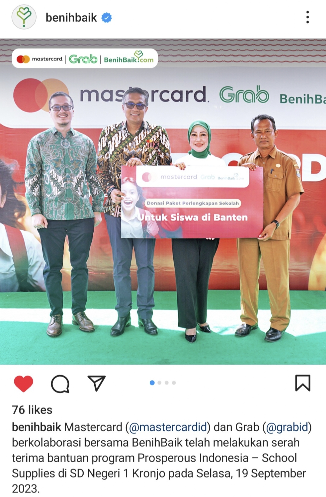 from left; Roy Nugroho, Wibawa Prasetyawan, Deny Rochmawaty, Suanda (Photo: Instagram/BenihBaik)
