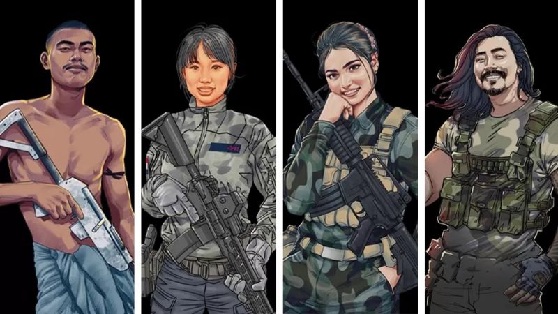 The characters in this game are inspired by real people from all walks of life, says Ko Toot. (Photo: BBC Indonesia)