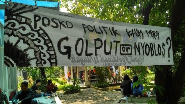 A person who encourages abstention from voting by promising material incentives can be sentenced to three years in prison. (Photo: CNN Indonesia)