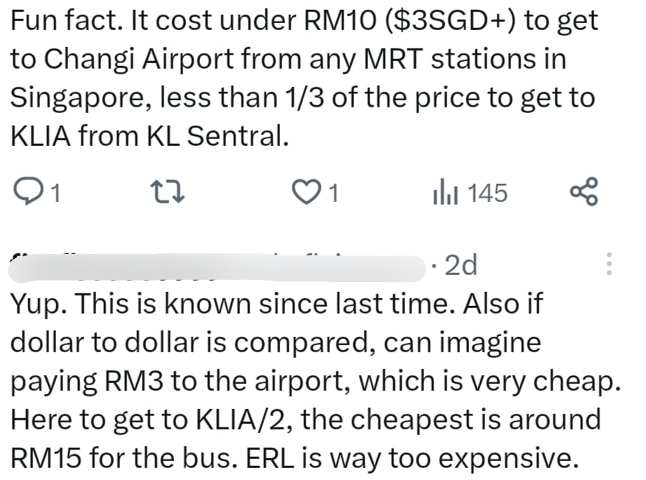 KL sentral fare