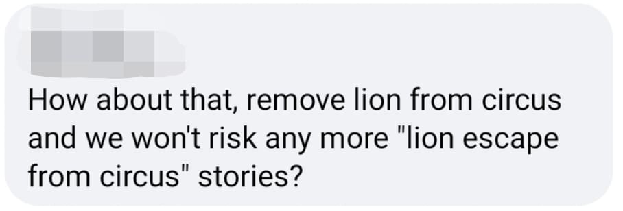 comment lion