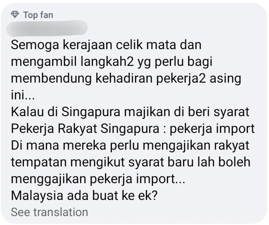 comment