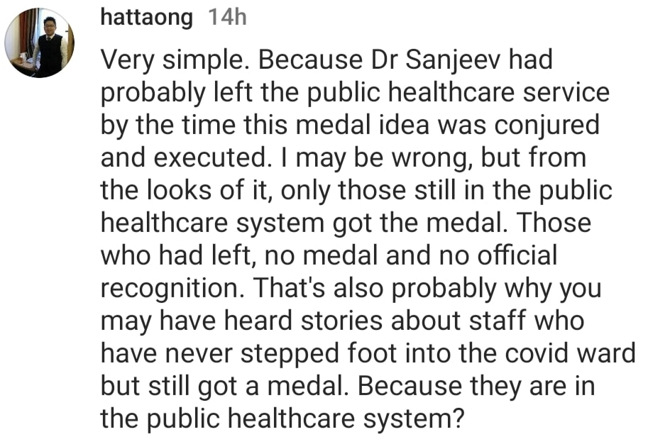 medal comment