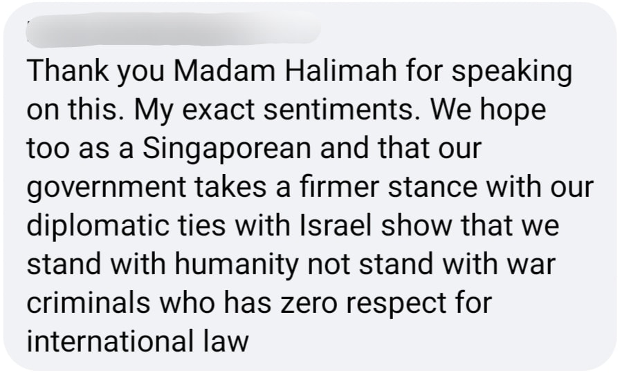 comment halimah
