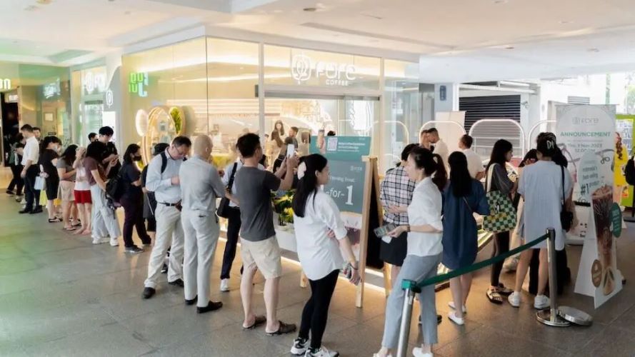 The inaugural outlet of Fore Coffee at Bugis Junction, Singapore. (Photo: herstory.co.id)