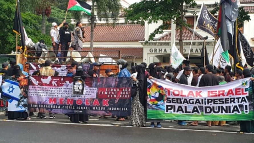 Protest against Israel in the U-20 World Cup 2023. (Photo: vivaco.id)