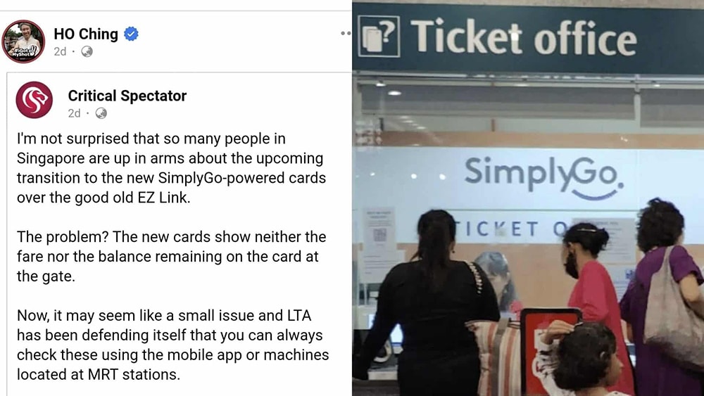 Ho Ching joins critique of SimplyGo by sharing viral FB post of Critical Spectator