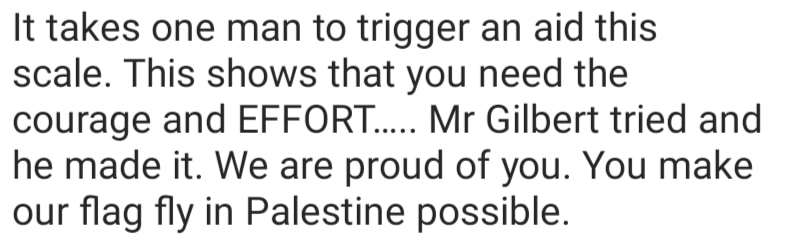 gaza aid comment