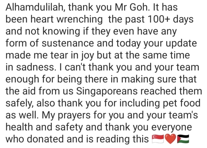 gaza aid comment