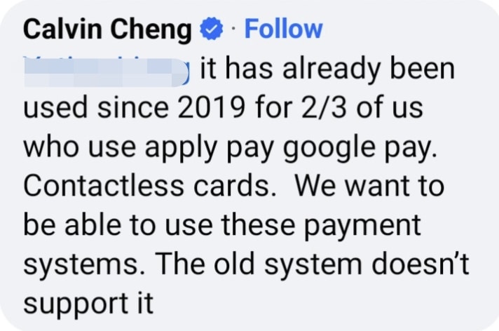 Calvin Cheng comment