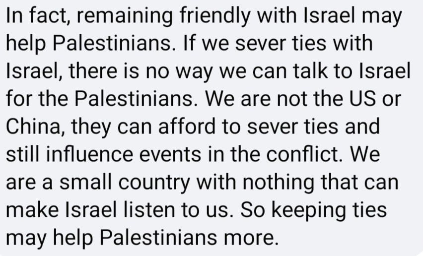 israel comment