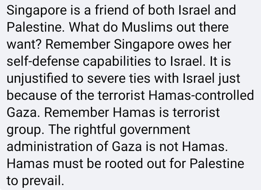 israel comment