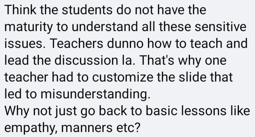 comment