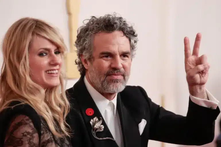 Sunrise Coigney and US actor Mark Ruffalo (Photo: David Swanson/AFP)