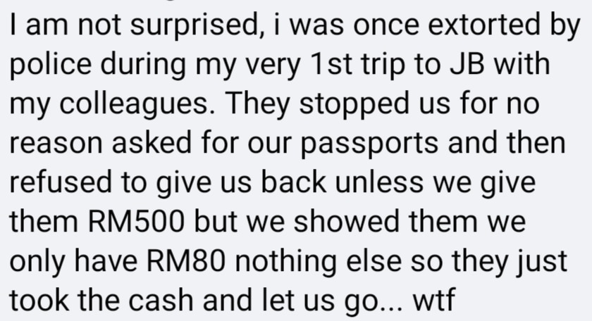 comment extorted