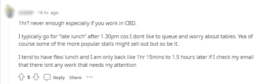 comment lunch time