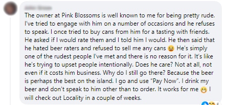 comment pink blossom brewing