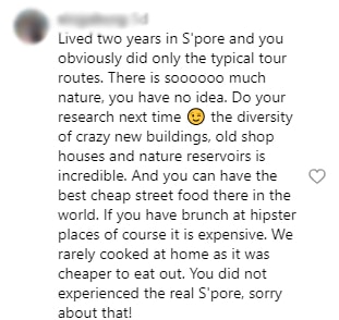 comment Singapore