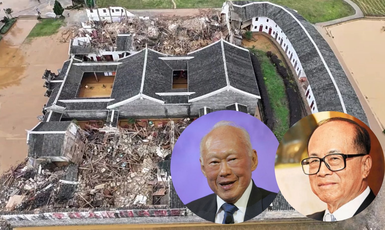 Severe storm damages ancestral shrine of Lee Kuan Yew and Li Ka-shing