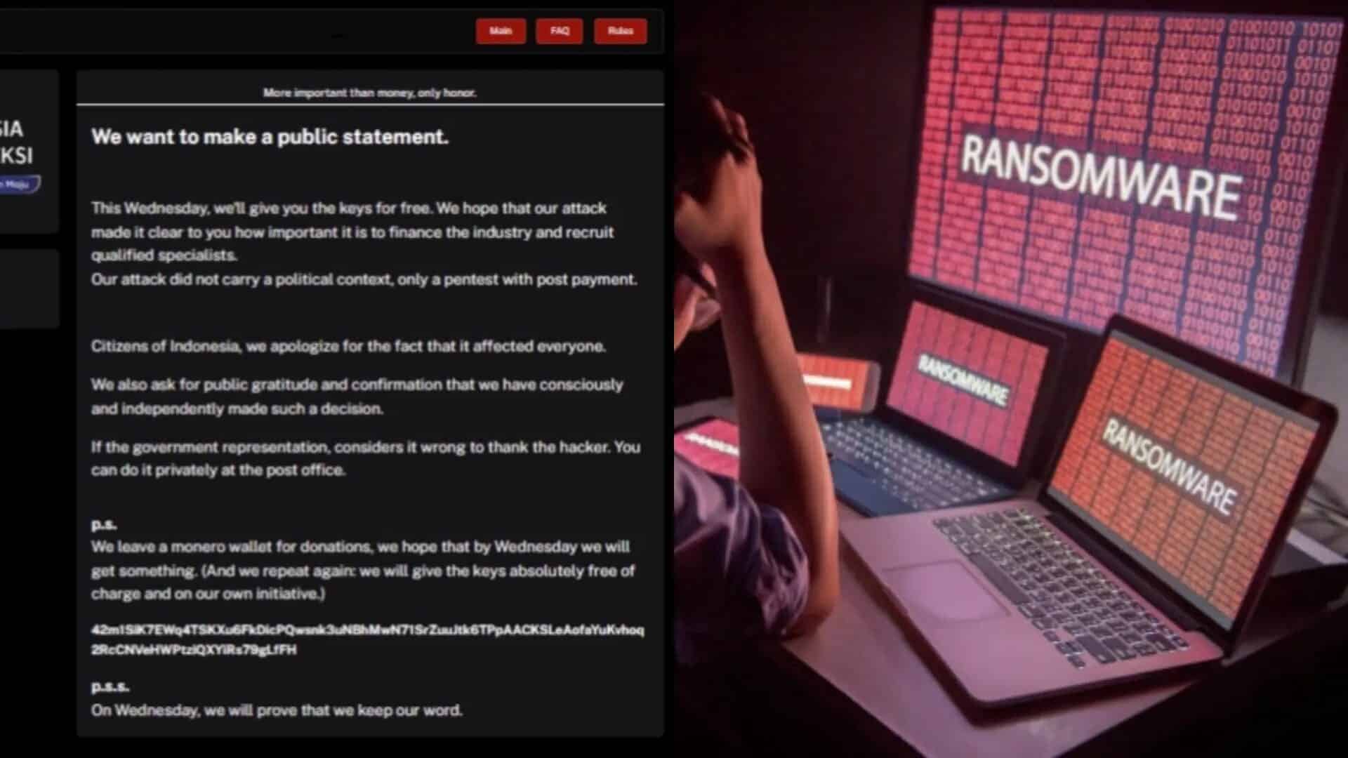 Brain Cipher to release encryption keys for Indonesian government data held hostage