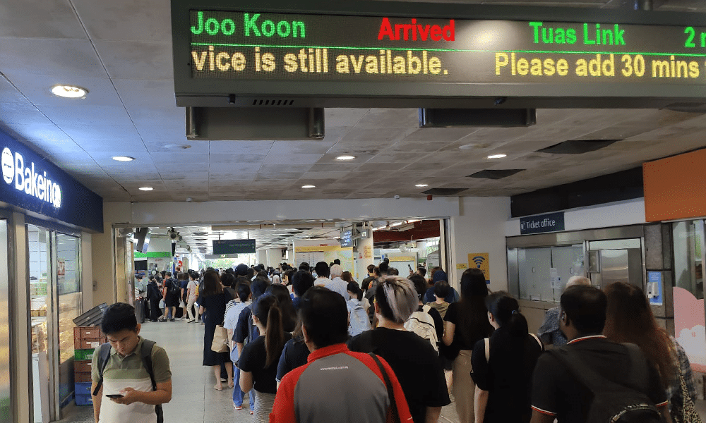 Track fault on East-West Line causes delays, frustration among commuters